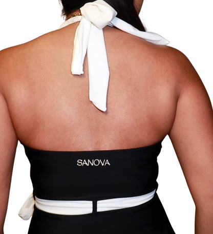 Lunar Halter Swim Dress